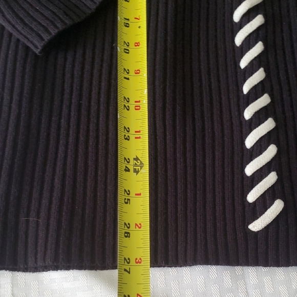 Eloquii Black and White Rib Whipstitch Sweater Sz 14/16 - Picture 9 of 12
